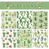 Cactus Wrapping Paper Set - 12 Sheets Watercolor Cactus Gift