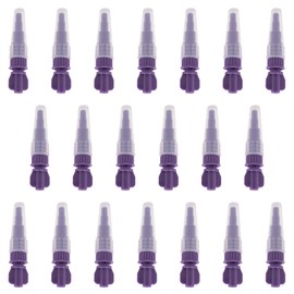 Pack of 20 Syringe Adapters Luer Adapter Conical Connection Syringe Parts for Animal Feeding Syringe Coupling Adapter Inner Diameter 10 mm, Outer Diameter 13 mm (Purple)