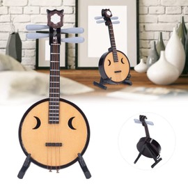 Chinese Zhongruan Instrument Basswood Chinese Ruan Lute for Comfortable Grip 1:4 Ratio 14cm/5.5in Jewelry