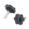 Yuhtech M8 x 25mm Thumb Screw, 10PCS Star Head Threaded