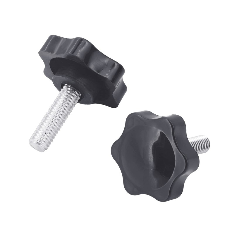 Yuhtech M8 x 25mm Thumb Screw, 10PCS Star Head Threaded