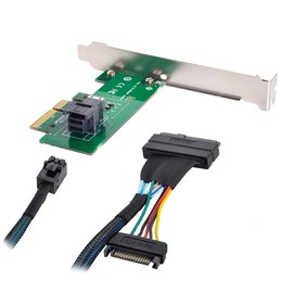 xiwai PCI-E 3.0 4.0 to SFF-8643 Card Adapter and U.2 U2 SFF-8639 NVME PCIe SSD Cable for Mainboard SSD