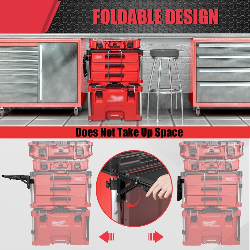 Folding Magnetic Table Compatible with Milwaukee Packout Toolbox,Powerful Magnetic Tool