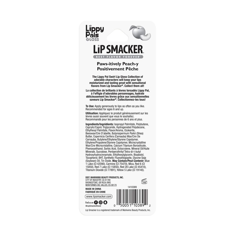 Lip Smacker Lippy Pals Swirls Panda, Flavored Moisturizing & Smoothing