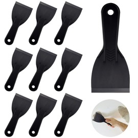 10Pcs Plastic Putty Scraper, Putty Knives for Taping Drywall Spreading Painting Wall Scratching, 3" Width 6mm Thin