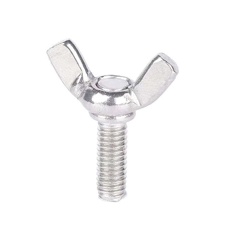 10 Pcs M8 Carbon Steel Zinc Plating Wing Butterfly Screws