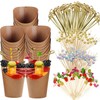 50 Pcs14 oz/16 oz Disposable Charcuterie Cups with Cocktail Picks