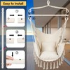 Y- STOP Hammock Chair Hanging Rope Swing, Max 500 Lbs,