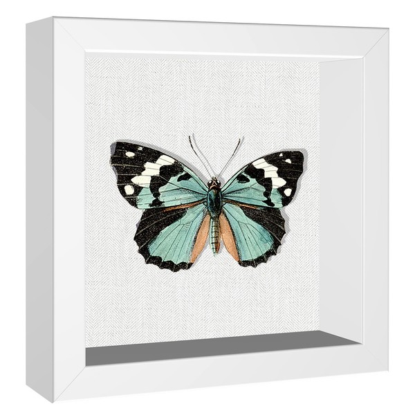 Califortree 5x5 Small Shadow Box Picture Frame with Soft Linen