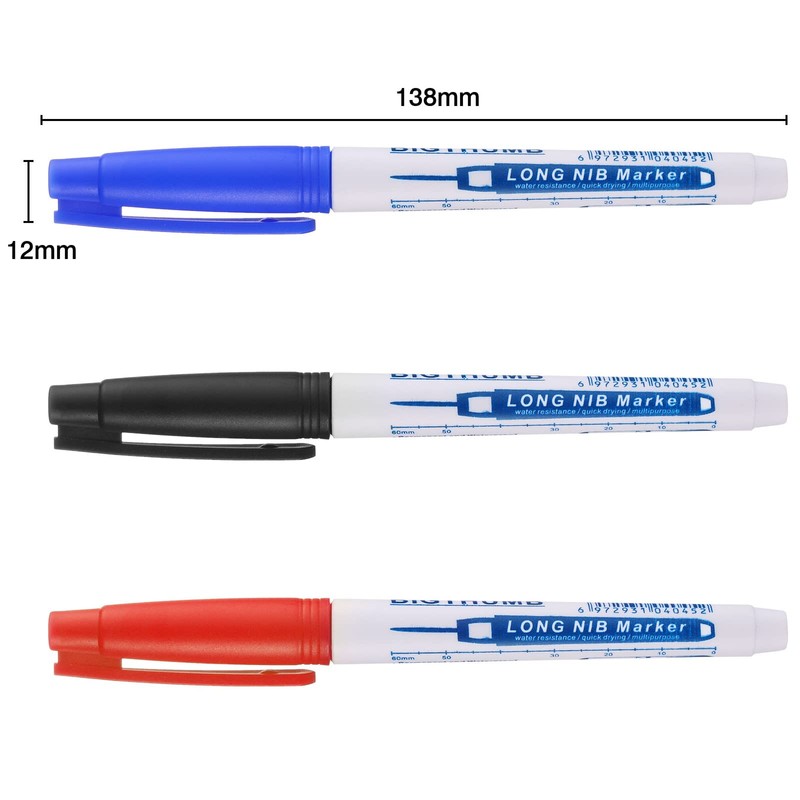 UNOLIGA Long Head Deep Hole Marker, 30mm Long Nib Deep