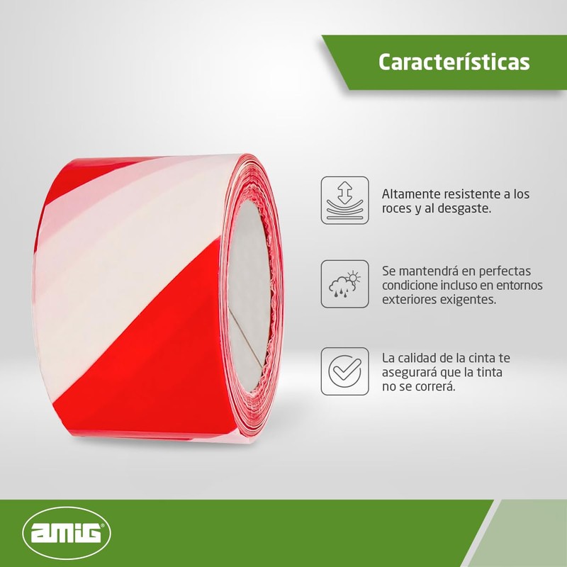 amig 522 23922 Delimit Tape-70 mm x 200 m, Cordon