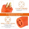 Kanayu NEMA L14-20P to L14-30R 20Amp to 30Amp Generator Adapter4