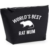 Hippowarehouse World's best rat mum printed make up cosmetic wash