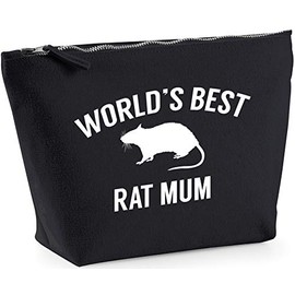 Hippowarehouse World's best rat mum printed make up cosmetic wash bag 18x19x9cm