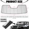 VIKOS Products 17"x54" Windshield Sun Shade Compatible with Jeep Wrangler