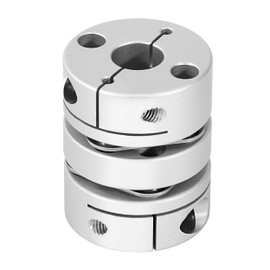 Flexible Shaft Coupling, D20 L29 Aluminum Flexible Diaphragm Motor Shaft Coupling, Diaphragm Motor Wheel Connector for 3D Printer CNC Machine and Servo Step Motor (8x8mm)