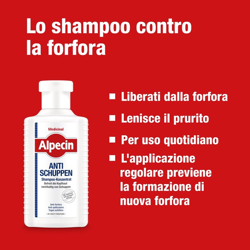 Alpecin Medicinal Shampoo Concentrate Anti-Dandruff - 2 x 200 ml