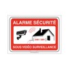 Aua Signaletique - Panneau Alarme Sécurité sous Vidéo Surveillance 24H/24