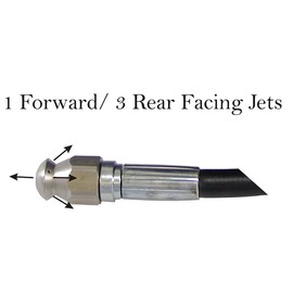 EQUIPMAXX 1/4" NPT Female Thread Drain & Sewer Jetter Nozzle Cleaning Laser Noozle for Jetting Pressure Washer Stainless Steel (5000 PSI) 045 Jet Size
