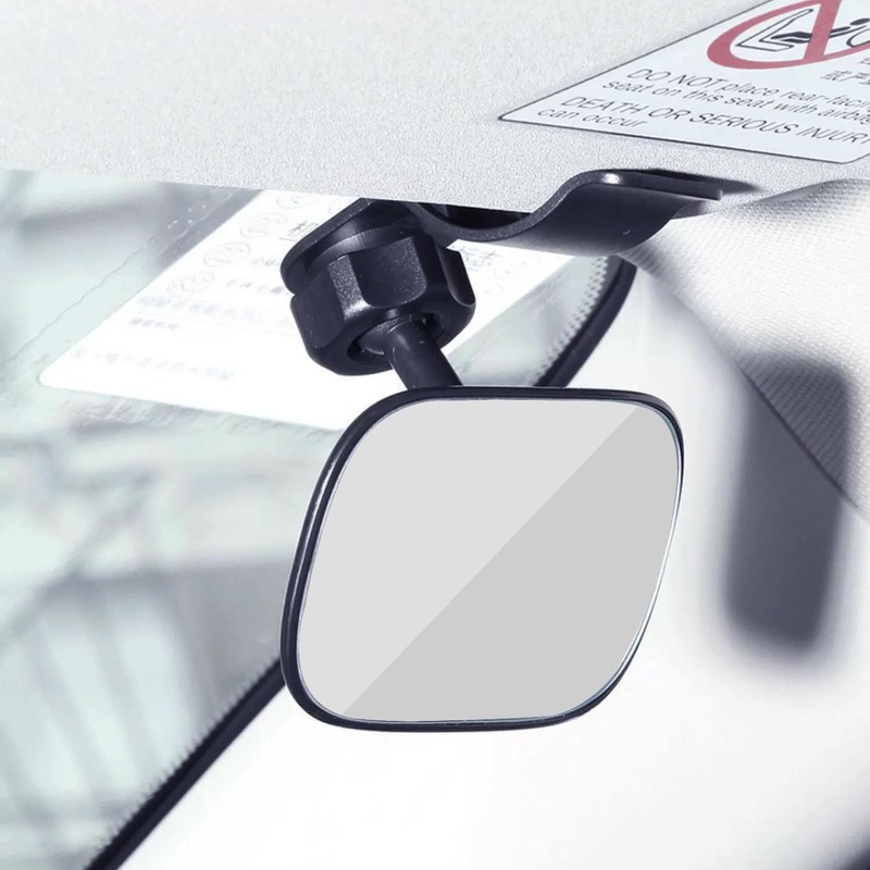 Clip On Car Baby Mirror, Ampper Adjustabe HD Glass Convex