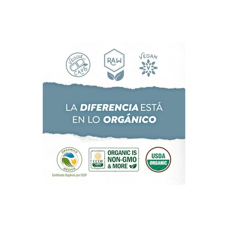 Organicside Cápsulas de Melena de León Orgánicas 60 Cápsulas Vegetales