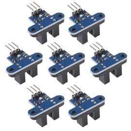 DWEII 7PCS IR Infrared Slotted Optical Optocoupler Module Speed Measuring Sensor 3.3V to 5V Photo Interrupter Sensor for Arduino