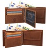 Fa.Volmer ® Mens Sturdy Brown Genuine Buffalo Leather Wallet with