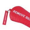SHABIER Red Golf Head Cover with Remove Before Flight Design