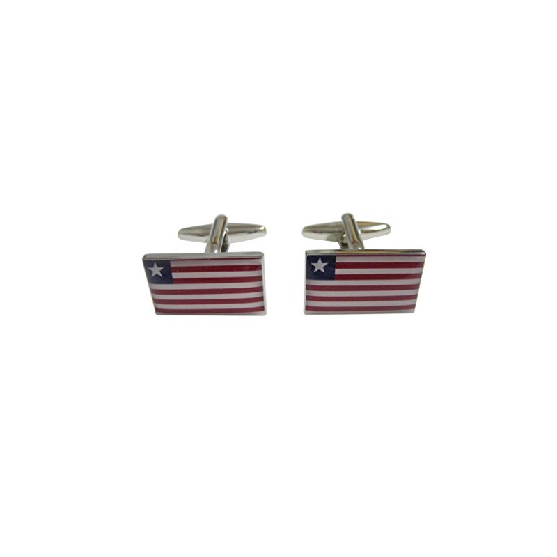 Kiola Designs Liberia Flag Cufflinks