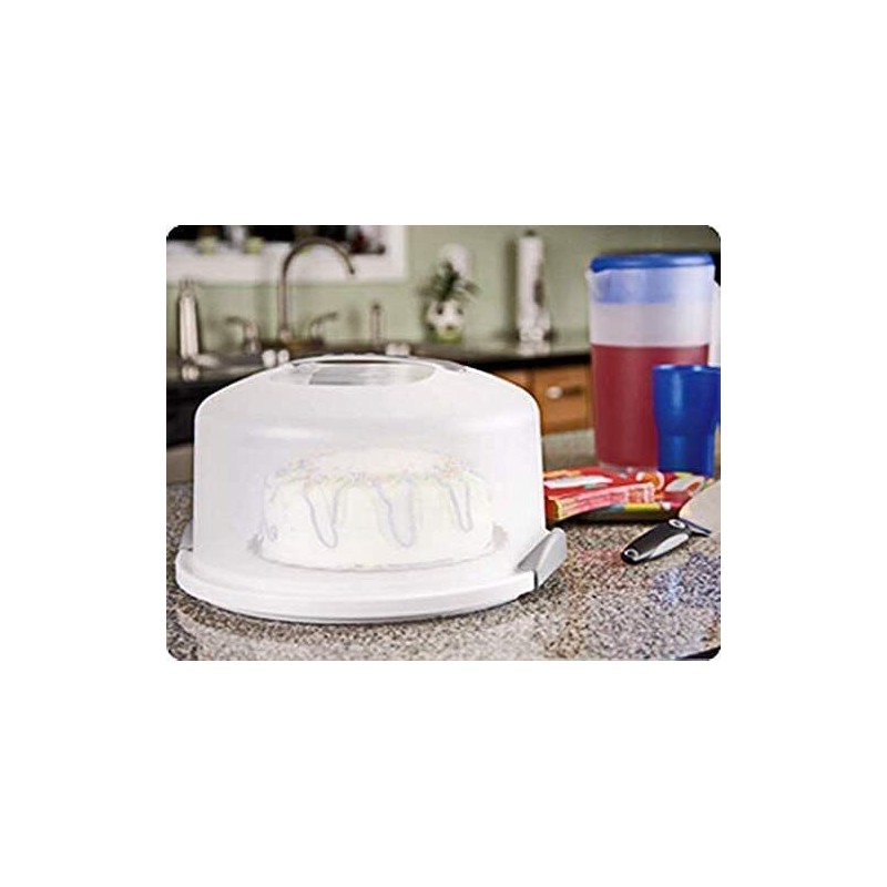 Sterilite White Food Storage Container with Handle and Locking Cover