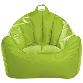 Posh Creations Structured Comfy Seat for Playrooms and Bedrooms, Large Bean Bag Chair, Malibu Lounge, Lime