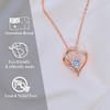 AXIOM Rose Gold Heart Pendant Necklace for Women, Girlfriend, Wife,