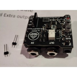 Arcadia Breadboard Power and Bypass Module Audio Input and Output Jacks