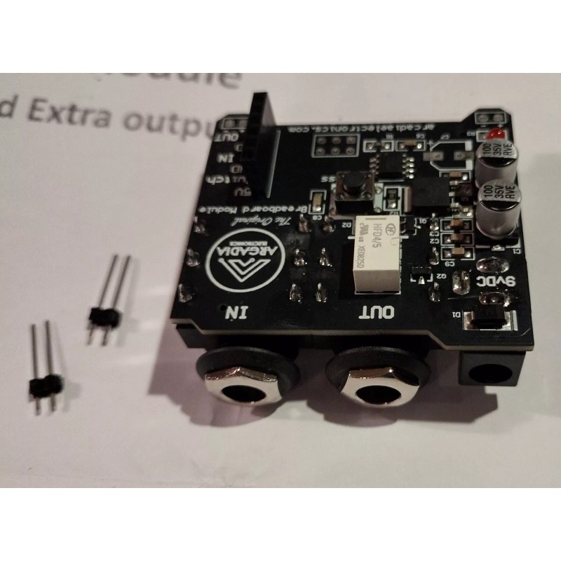 Arcadia Breadboard Power and Bypass Module Audio Input and Output