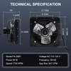 Criditpid 10 Inch Shutter Exhaust Fan with Speed Controller Switch,