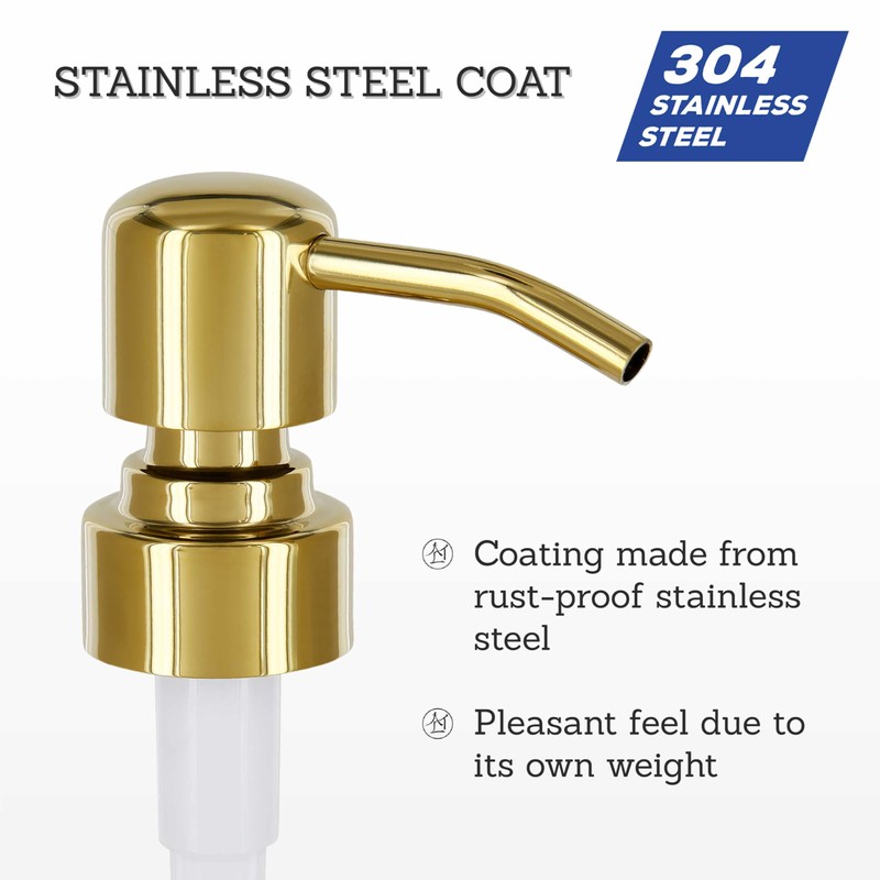 ALTGLAS Twin Pack - 2X Stainless Steel Soap Pump 'Zagreb'