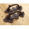 2 LARGE HANDLES RUSTIC CAST IRON BARN DOOR HANDLES SHED