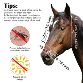 Qualirey 8 Pcs Horse Fly Masks for Horses Comfort Horse Fly Mask with Ears UV Protection Fly Masks Elasticity Horse Face Mask Horse Masks Covering for Horses Riding Supplies(Geometric, Large)