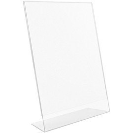 Lorell, LLR49208, L-Base Slanted Sign Holder Stand, 1 / Pack, Clear
