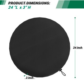 Heavy Duty Dartboard Cover - 600D Oxford Waterproof Protective Outdoor Indoor Dust Cover for 24Inch Dart Board