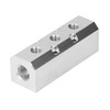 AIR Manifold Large Aluminium Pneumatic Block 40X40MM G1/2 Inlet G1/4