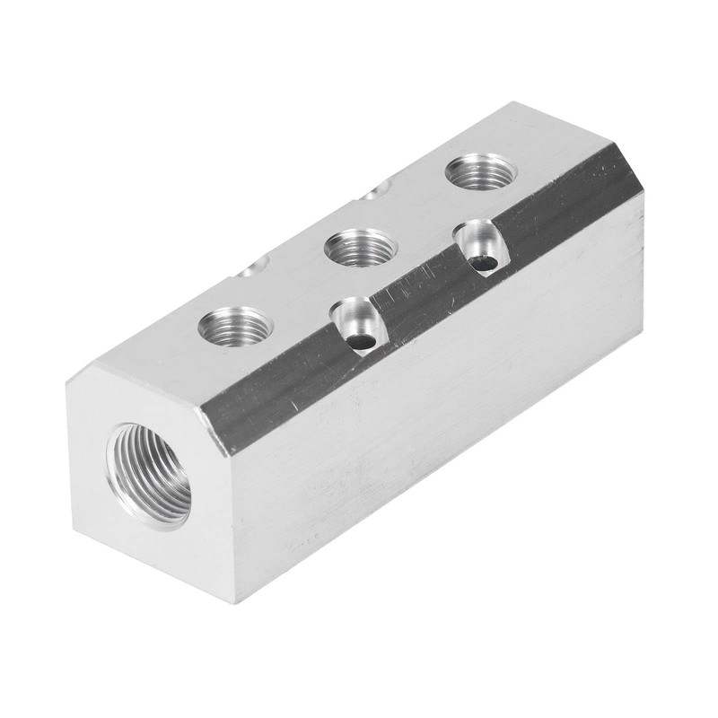 AIR Manifold Large Aluminium Pneumatic Block 40X40MM G1/2 Inlet G1/4