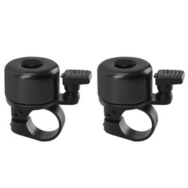 2 X FITTOO Bike Bell, Mini Bell, Bicycle Bell with Loud Clear Sound, Road Bike Bell, Mountain Bike Bell, Adults Bike Bell (2PCS Packed, Black)