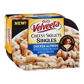 Kraft Velveeta Chicken Alfredo Cheesy Skillets Singles Microwave Dinner 9 Oz (Pack of 4)