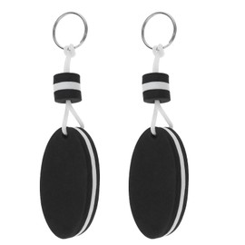 Be In Your Mind 2pcs Eva Key Ring Eva Keychain Pendant Key Float Keyring Floatable Gift Charm Water Sports Accessories For Swimming Rowing Sailing, Black