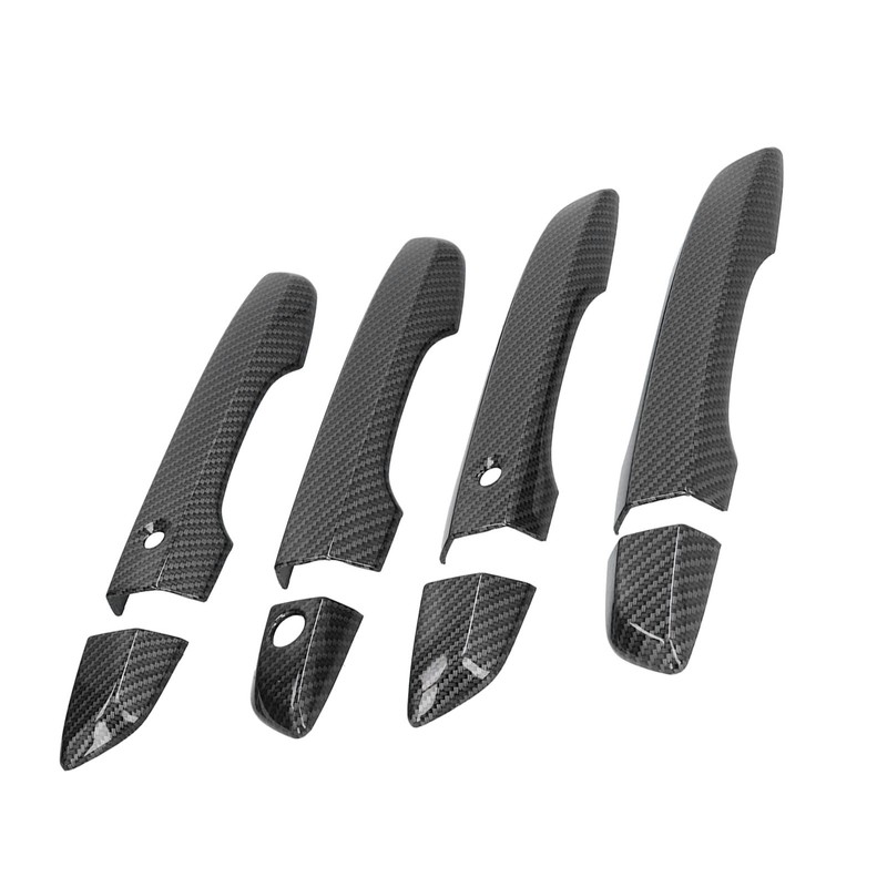 Door Handle Trim Cover Carbon Fiber Style Decoration Fit for