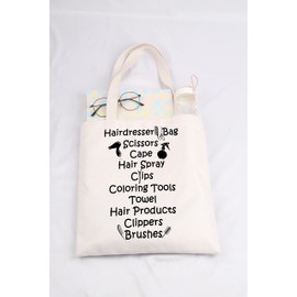 G2TUP Hairdresser Hair Stylist Tote Bag Cosmetology Graduation Gift Hair Stylist Travel Work Shopping Grocery Bag (Hairdresser Tote Bag)