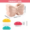 Pink Bow Toothbrush Holder,2‑Slot Ceramic Cute Girly Bathroom Decor