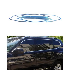 ANUNFRRE Car Accessories Fit for Volkswagen VW Atlas 2018-2023 Stainless Steel Exterior Car Window Molding Trim Decoration Strips Cover Trim 10PCS Set