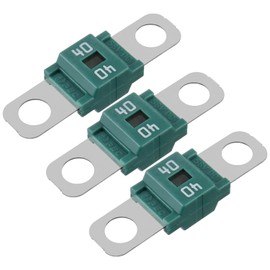 SIGANDG AMI/Midi Fuse 40A High Current Bolt-on Fuse 40 Amp Green for Cars, Buses, Trucks, Caravans, Construction Vehicles (Pack of 3)